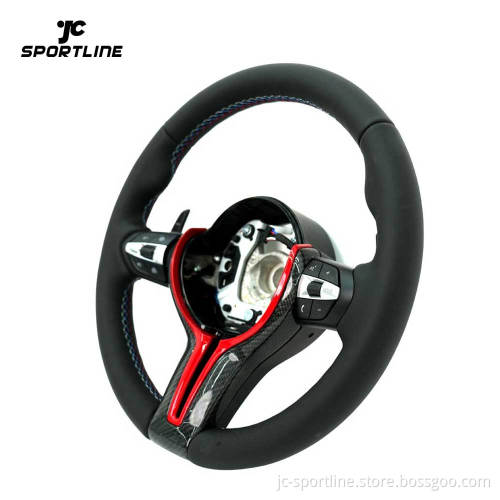 Full Set Luxury Nappa Leather Red Steering Wheel Upgrade for BMW M Series & F-Series F30 F80 M3
